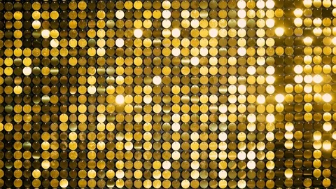 Sequins reflective background. golden Sequins, Sparkling Stock Footage 120685984