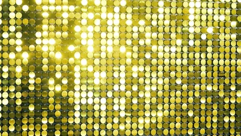 Sequins reflective background. golden Sequins, Sparkling Stock Footage 120686007