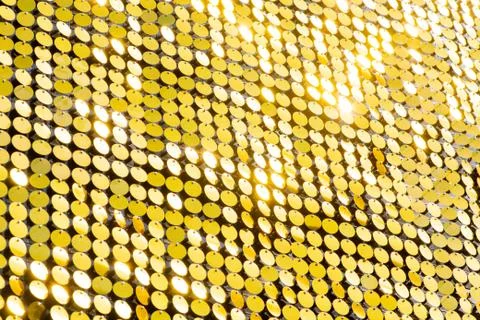 Sequins reflective background. golden Sequins, Sparkling, Stock Photos