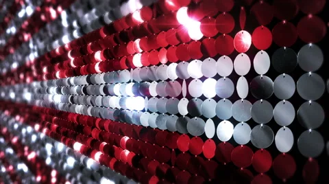 Sequins reflective background. Red and White. 3 in 1 file. Loopable. Stock Footage 59579090