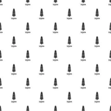 Sequoia leaf pattern seamless vector Stock Illustration