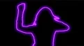 ser-1 - neon outlined gogo dancer silhouette in pink HD Footage