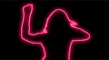 ser-1 - neon outlined gogo dancer silhouette in red HD Footage