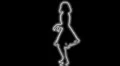 ser-10 - Neon silhouette dancer master with alpha channel for colorizing HD Footage