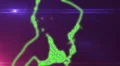 ser-11 - neon outlined gogo dancer silhouette in green with lens flares HD Footage