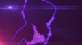 ser-11 - neon outlined gogo dancer silhouette in pink with lens flares HD Footage
