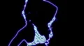 ser-11 - neon outlined gogo dancer silhouette in blue HD Footage