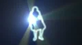 ser-12 - neon outlined gogo dancer silhouette in blue HD Footage