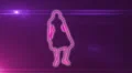 ser-12 - neon outlined gogo dancer silhouette in pink with lens flares HD Footage
