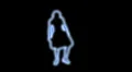 ser-12 - neon outlined gogo dancer silhouette in blue HD Footage