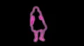 ser-12 - neon outlined gogo dancer silhouette in pink HD Footage