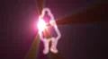ser-12 - neon outlined gogo dancer silhouette in red with light rays HD Footage