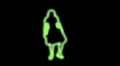 ser-12 - neon outlined gogo dancer silhouette in green HD Footage