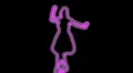 ser-13 - neon outlined gogo dancer silhouette in pink HD Footage