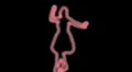 ser-13 - neon outlined gogo dancer silhouette in red HD Footage