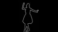 ser-13 - Neon silhouette dancer master with alpha channel for colorizing HD Footage