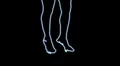 ser-14 - neon outlined gogo dancer silhouette in blue HD Footage