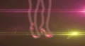 ser-14 - neon outlined gogo dancer silhouette in red with lens flares HD Footage