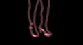 ser-14 - neon outlined gogo dancer silhouette in red HD Footage