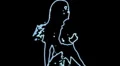 ser-16 - neon outlined gogo dancer silhouette in blue HD Footage