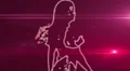 ser-16 - neon outlined gogo dancer silhouette in red with lens flares HD Footage