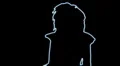 ser-18 - neon outlined gogo dancer silhouette in blue HD Footage