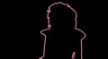 ser-18 - neon outlined gogo dancer silhouette in red with light rays HD Footage