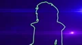 ser-18 - neon outlined gogo dancer silhouette in green with lens flares HD Footage