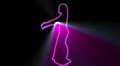 ser-19 - neon outlined gogo dancer silhouette in pink with light rays HD Footage