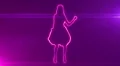 ser-2 - neon outlined gogo dancer silhouette in red with lens flares HD Footage