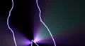 ser-22 - neon outlined gogo dancer silhouette in blue with light rays HD Footage