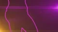 ser-22 - neon outlined gogo dancer silhouette in pink with lens flares HD Footage