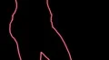 ser-22 - neon outlined gogo dancer silhouette in red HD Footage