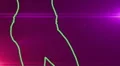 ser-22 - neon outlined gogo dancer silhouette in green with lens flares HD Footage