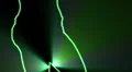 ser-22 - neon outlined gogo dancer silhouette in green with light rays HD Footage