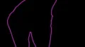 ser-23 - neon outlined gogo dancer silhouette in pink with light rays HD Footage