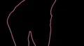 ser-23 - neon outlined gogo dancer silhouette in red HD Footage