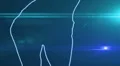 ser-23 - neon outlined gogo dancer silhouette in blue with lens flares HD Footage