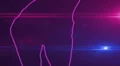 ser-23 - neon outlined gogo dancer silhouette in pink with lens flares HD Footage