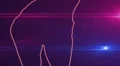ser-23 - neon outlined gogo dancer silhouette in red with lens flares HD Footage