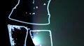 ser-24 - neon outlined gogo dancer silhouette in blue with light rays HD Footage