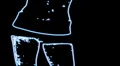 ser-24 - neon outlined gogo dancer silhouette in blue HD Footage