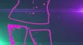 ser-24 - neon outlined gogo dancer silhouette in pink with lens flares HD Footage