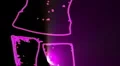 ser-24 - neon outlined gogo dancer silhouette in pink with light rays HD Footage