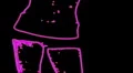 ser-24 - neon outlined gogo dancer silhouette in pink HD Footage