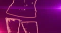 ser-24 - neon outlined gogo dancer silhouette in red with lens flares HD Footage