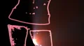 ser-24 - neon outlined gogo dancer silhouette in red with light rays HD Footage