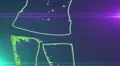 ser-24 - neon outlined gogo dancer silhouette in green with lens flares HD Footage