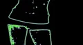 ser-24 - neon outlined gogo dancer silhouette in green HD Footage