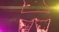 ser-25 - neon outlined gogo dancer silhouette in red with lens flares HD Footage